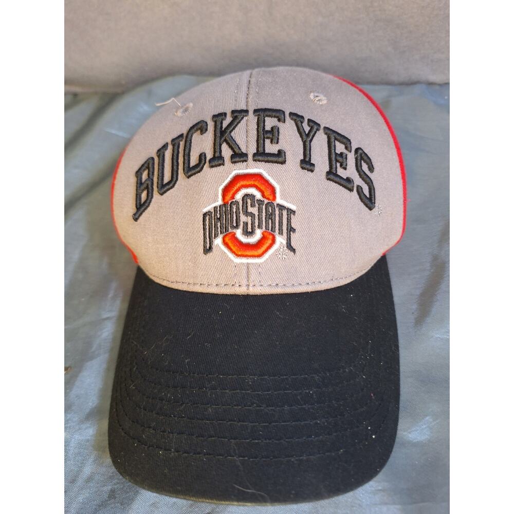 Ohio State Buckeyes NCAA Mens Baseball Cap/Hat Grey Black and Red One Size Fits